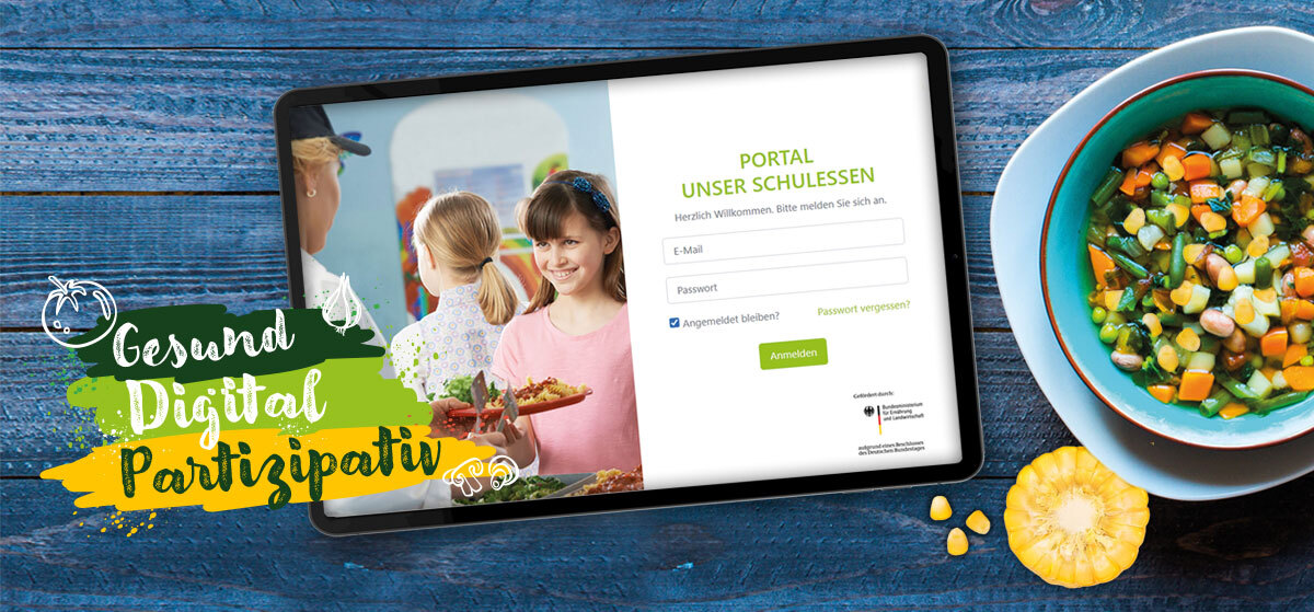 Tablet mit der Kitaessen App Tablet mit der Kitaessen App